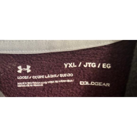 GUC Youth Purple/Grey Under Armour Hoodie Coldgear Size YXL - Picture 3 of 4